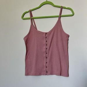 Soft Mauve Tanktop with Buttons (M American Eagle)